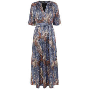 Whistles Blue Marlow Dashed Snake Dress